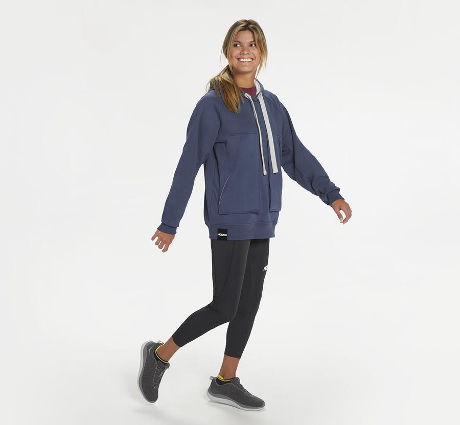 Hoka One One Kapşonlu Sweatshirt Erkek Lacivert - Bondi - RF3426851